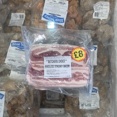 butcher's choice rindless streaky bacon